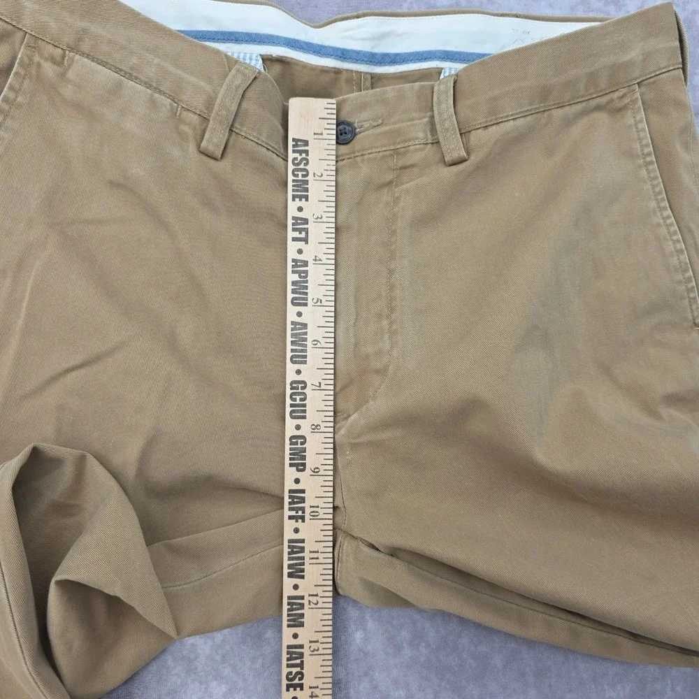 Polo Ralph Lauren Chino Pants Mens 34x30 Khaki Cuffed Straight Leg Tan Fit 34x28